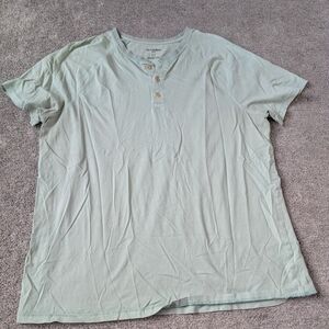 Goodfellow & Co Light Mint Green Short Sleeve Henley